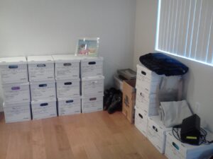 I'll be going through these boxes by the end of the month.