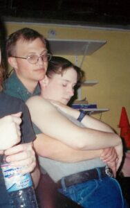 Snuggling with Chris at the Dance Hall - 2001