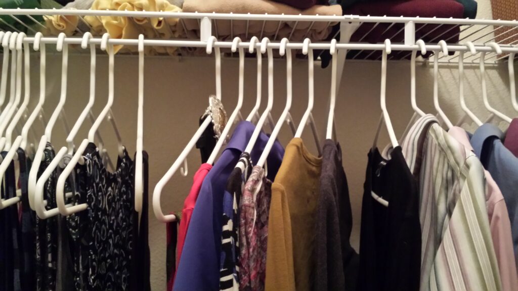 Flipped Hangers in my Closet - January 2016