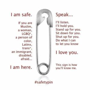 Proud to be part of Team Safety Pin